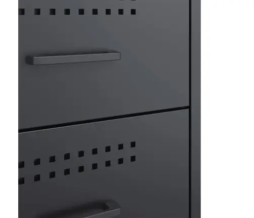 Naktsskapītis, Pelēks, 36X39X50,5Cm, Tērauds Vidaxl