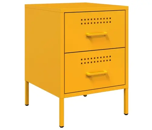 Naktinės Spintelės, 2Vnt., Garstyčių, 36X39X50,5cm Plienas