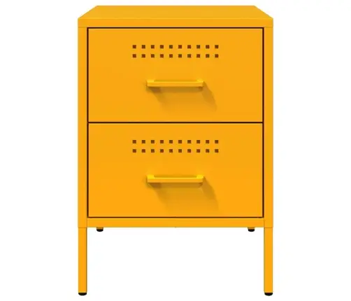 Naktinės Spintelės, 2Vnt., Garstyčių, 36X39X50,5cm Plienas