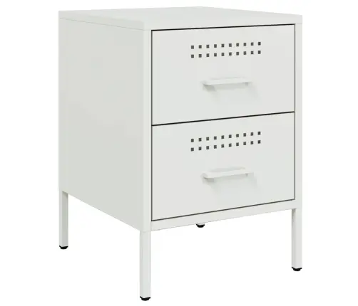 Naktsskapīši 2 Gab. Balts 36X39X50,5 Cm Tērauds Vidaxl Naktsskapīši 2 Gab. Balts 36X39X50,5 Cm Tērauds Vidaxl