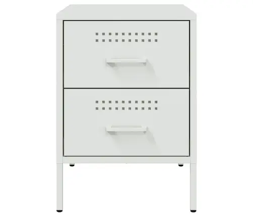 Naktsskapīši 2 Gab. Balts 36X39X50,5 Cm Tērauds Vidaxl Naktsskapīši 2 Gab. Balts 36X39X50,5 Cm Tērauds Vidaxl