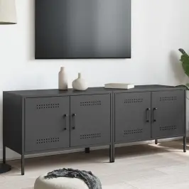Tv Skapīši, 2 Gab., Melns, 68X39X50,5 Cm, Tērauds Vidaxl