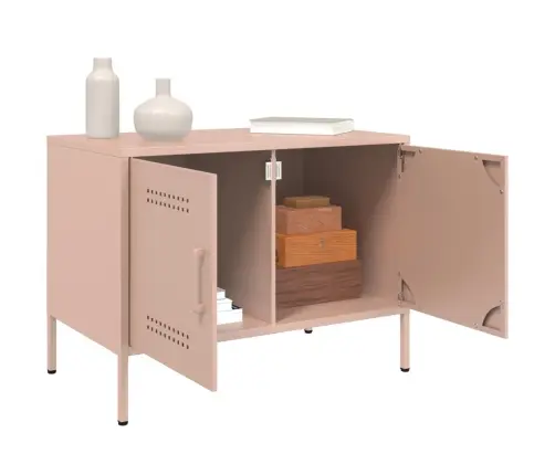 Tv Skapītis, Rozā, 68X39X50,5 Cm, Tērauds Vidaxl