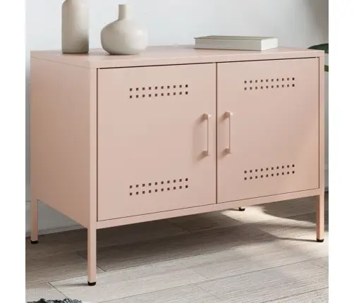 Tv Skapītis, Rozā, 68X39X50,5 Cm, Tērauds Vidaxl