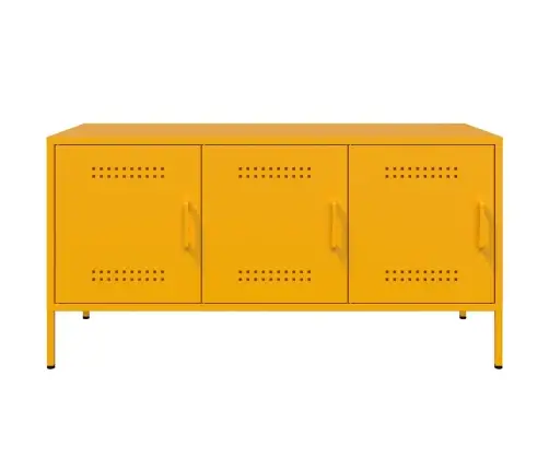 Tv Skapītis, 100,5X39X50,5 Cm, Tērauds, Sinepju Dzeltens Vidaxl