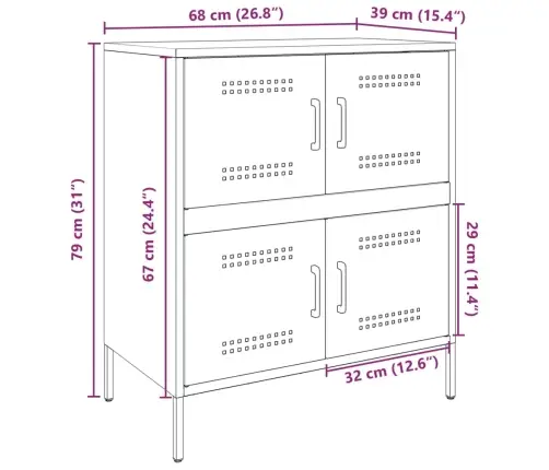 Puhvetkapp, Roosa, 68X39X79 cm Teras