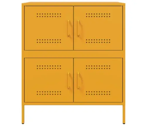 Šoninė Spintelė, Garstyčių Geltona, 68X39X79cm Plienas
