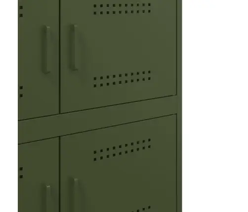 Kumode, Olīvu Zaļa, 68X39X79 Cm, Tērauds Vidaxl