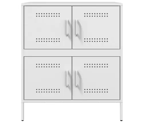 Kumode, Balta, 68X39X79 Cm, Tērauds Vidaxl