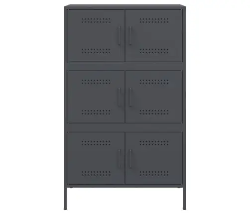 Augstais Skapītis, Antracītpelēks, 68X39X113 Cm, Tērauds Vidaxl