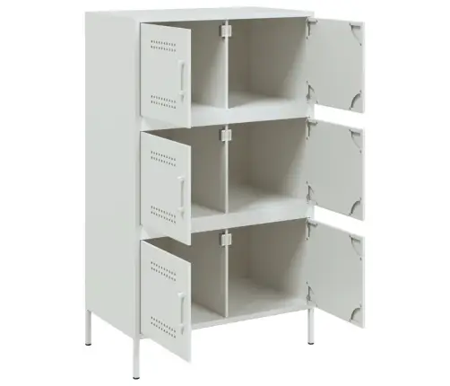 Augstais Skapītis, Balts, 68X39X113 Cm, Tērauds Vidaxl