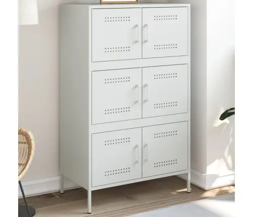 Augstais Skapītis, Balts, 68X39X113 Cm, Tērauds Vidaxl