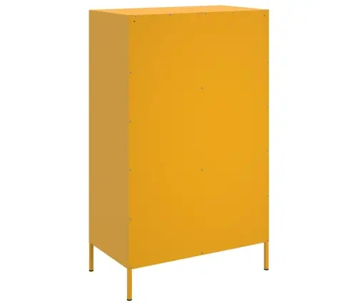 Augstais Skapītis, Sinepju Dzeltens, 68X39X113 Cm, Tērauds Vidaxl Augstais Skapītis, Sinepju Dzeltens, 68X39X113 Cm, Tērauds Vidaxl