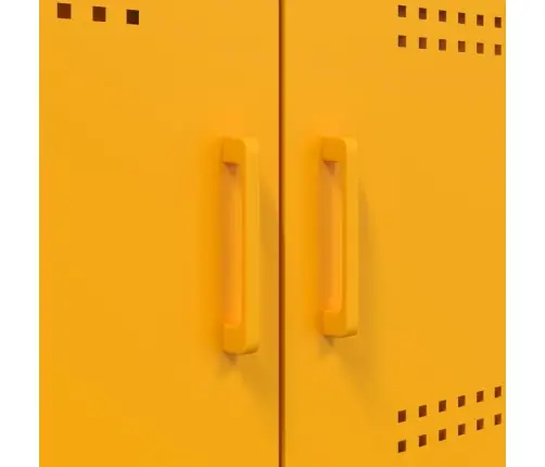 Augstais Skapītis, Sinepju Dzeltens, 68X39X113 Cm, Tērauds Vidaxl Augstais Skapītis, Sinepju Dzeltens, 68X39X113 Cm, Tērauds Vidaxl