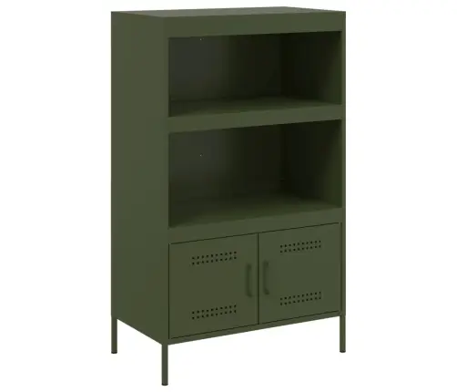 Augstais Skapītis, Olīvu Zaļš, 68X39X113 Cm, Tērauds Vidaxl