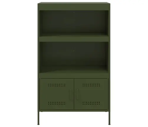 Augstais Skapītis, Olīvu Zaļš, 68X39X113 Cm, Tērauds Vidaxl