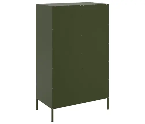 Augstais Skapītis, Olīvu Zaļš, 68X39X113 Cm, Tērauds Vidaxl