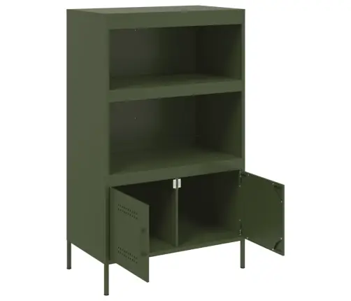 Augstais Skapītis, Olīvu Zaļš, 68X39X113 Cm, Tērauds Vidaxl