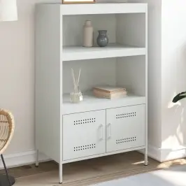 Augstais Skapītis, Balts, 68X39X113 Cm, Tērauds Vidaxl