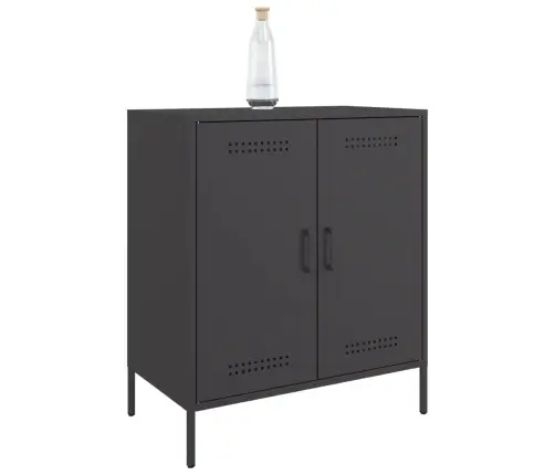 Kumode, Melna, 68X39X79 Cm, Tērauds Vidaxl