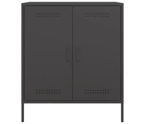 Kumode, Melna, 68X39X79 Cm, Tērauds Vidaxl