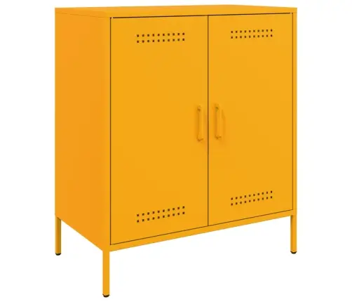 Kumode, Sinepju Dzeltena, 68X39X79 Cm, Tērauds Vidaxl Kumode, Sinepju Dzeltena, 68X39X79 Cm, Tērauds Vidaxl