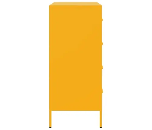 Kumode, Sinepju Dzeltena, 68X39X89 Cm, Tērauds Vidaxl Kumode, Sinepju Dzeltena, 68X39X89 Cm, Tērauds Vidaxl