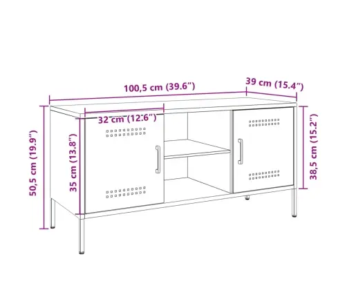 Televizoriaus Spintelė, Juoda, 100,5X39X50,5cm Plienas Televizoriaus Spintelė, Juoda, 100,5X39X50,5cm Plienas