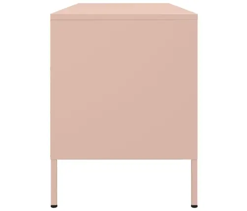 Tv Skapītis, 100,5X39X50,5 Cm, Tērauds, Rozā Vidaxl