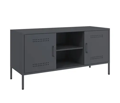 Tv Skapītis, 100,5X39X50,5 Cm, Tērauds, Antracītpelēks Vidaxl