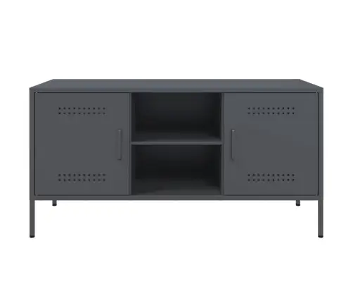 Tv Skapītis, 100,5X39X50,5 Cm, Tērauds, Antracītpelēks Vidaxl