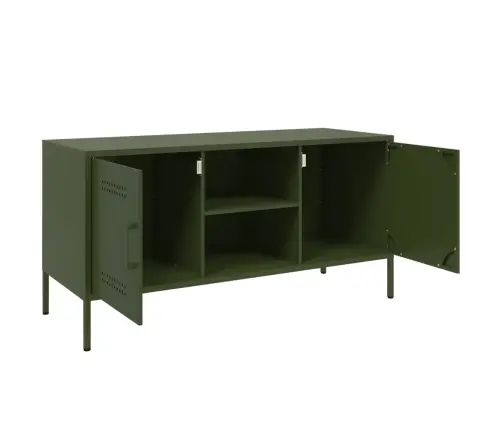 Tv Skapītis, 100,5X39X50,5 Cm, Tērauds, Olīvu Zaļš Vidaxl Tv Skapītis, 100,5X39X50,5 Cm, Tērauds, Olīvu Zaļš Vidaxl