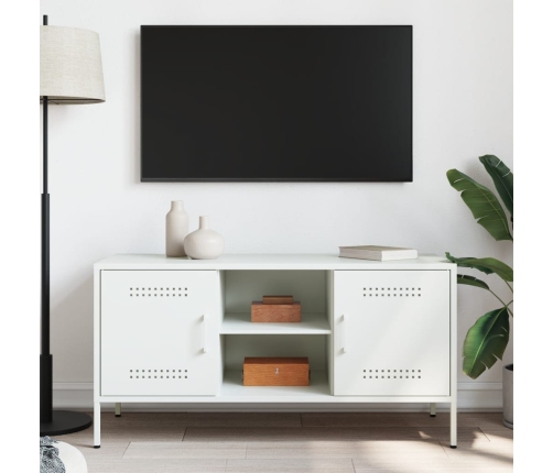 Tv Skapītis, 100,5X39X50,5 Cm, Tērauds, Balts Vidaxl
