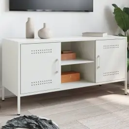 Tv Skapītis, 100,5X39X50,5 Cm, Tērauds, Balts Vidaxl