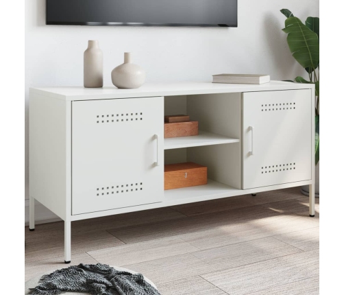 Tv Skapītis, 100,5X39X50,5 Cm, Tērauds, Balts Vidaxl
