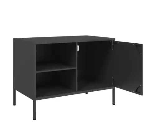 Tv Skapīši, 2 Gab., Melns, 68X39X50,5 Cm, Tērauds Vidaxl