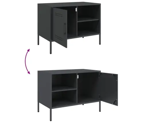 Tv Skapīši, 2 Gab., Antracītpelēki, 68X39X50,5 Cm, Tērauds Vidaxl Tv Skapīši, 2 Gab., Antracītpelēki, 68X39X50,5 Cm, Tērauds Vidaxl