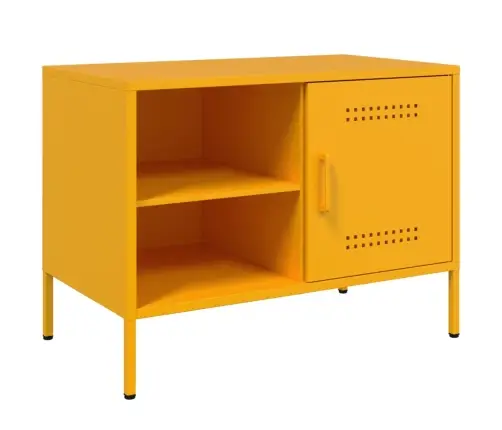 Tv Skapītis, 68X39X50,5 Cm, Tērauds, Sinepju Dzeltens Vidaxl