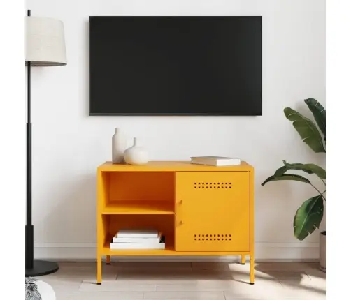 Tv Skapītis, 68X39X50,5 Cm, Tērauds, Sinepju Dzeltens Vidaxl