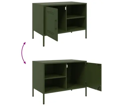 Telerikapid 2 Tk Oliiviroheline, 68 X 39 X 50,5 cm Teras