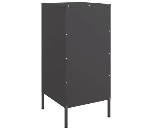Kumode, Melna, 36X39X79 Cm, Auksti Velmēts Tērauds Vidaxl