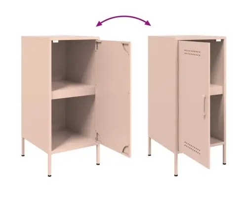 Kumodes, 2 Gab., Rozā, 36X39X79 Cm, Auksti Velmēts Tērauds Vidaxl