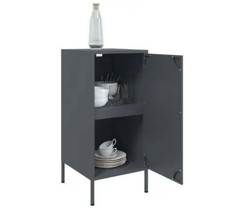 Šoninės Spintelės, 2Vnt., Antracito, 36X39X79cm Plienas