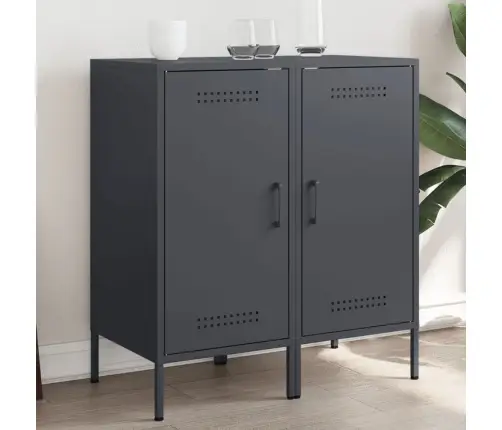 Šoninės Spintelės, 2Vnt., Antracito, 36X39X79cm Plienas