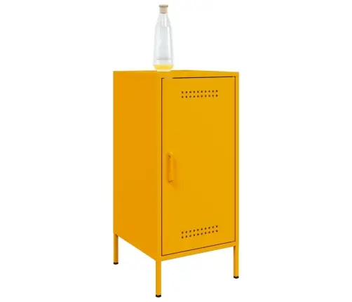 Kumode, Sinepju Dzeltena, 36X39X79Cm, Auksti Velmēts Tērauds Vidaxl