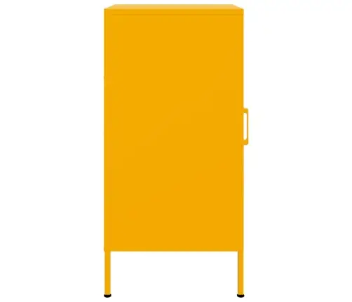 Kumode, Sinepju Dzeltena, 36X39X79Cm, Auksti Velmēts Tērauds Vidaxl