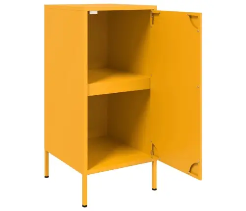 Kumode, Sinepju Dzeltena, 36X39X79Cm, Auksti Velmēts Tērauds Vidaxl