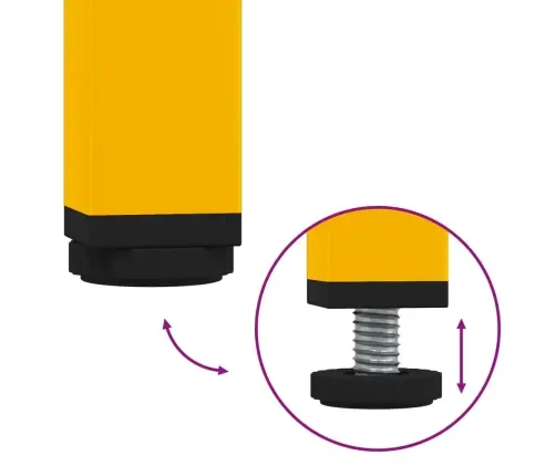 Kumode, Sinepju Dzeltena, 36X39X79Cm, Auksti Velmēts Tērauds Vidaxl