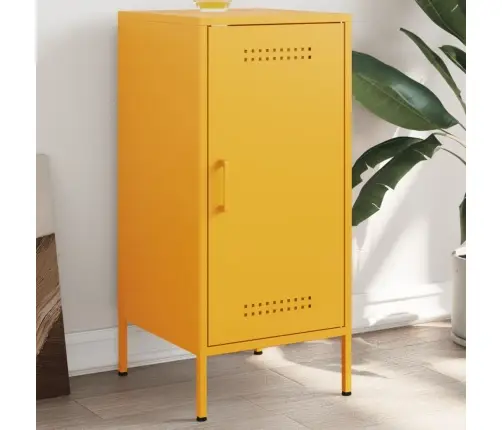 Kumode, Sinepju Dzeltena, 36X39X79Cm, Auksti Velmēts Tērauds Vidaxl