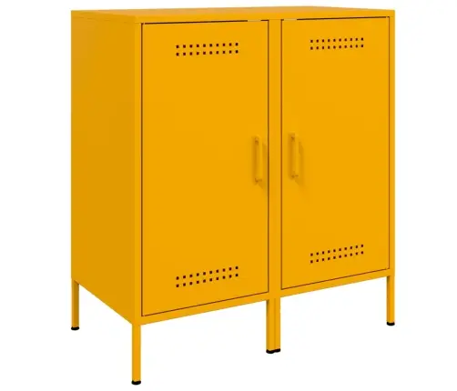 Šoninės Spintelės, 2Vnt., Garstyčių, 36X39X79cm Plienas